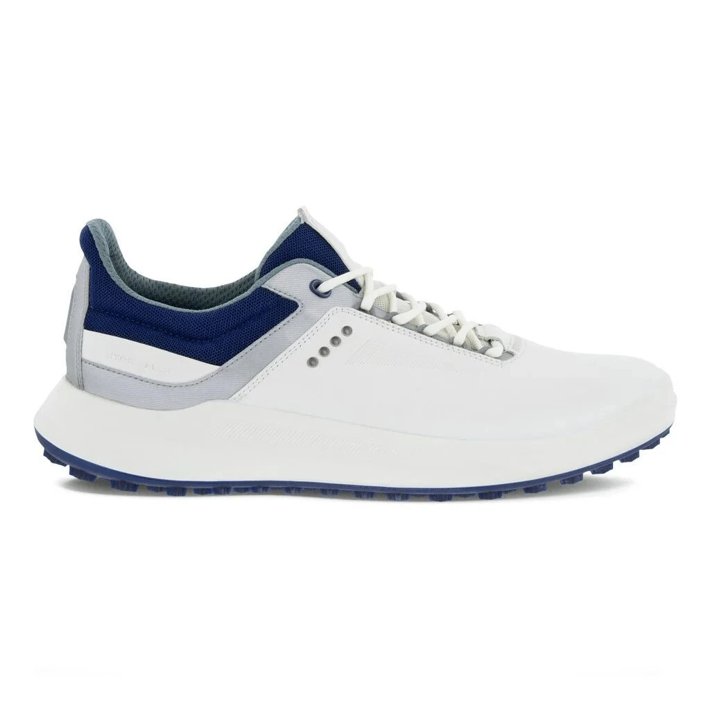 Ecco Core Golf Shoes - White/Silver/Blue 3 Ecco Core Golf Shoes - White/Silver/Blue