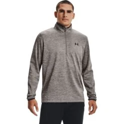 Under Armour Men's Armour Fleece® ½ Zip - Grey -Every Golf Day Store 1357145 066 FC