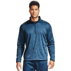 Under Armour Men's Armour Fleece® ½ Zip - Academy Blue -Every Golf Day Store 1357145 408 FC