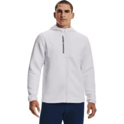 Under Armour Men's UA Storm Daytona Full-Zip - White -Every Golf Day Store 1366279 100 FC