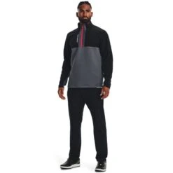 Under Armour Men's UA Storm Daytona ½ Zip - Pitch Gray / Black -Every Golf Day Store 1373409 012 FSF