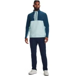 Under Armour Men's UA Storm Daytona ½ Zip - Fuse Teal/Petrol Blue -Every Golf Day Store 1373409 469 FSF
