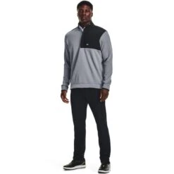 Under Armour Men's UA Storm SweaterFleece ½ Zip - Steel -Every Golf Day Store 1373415 035 FSF