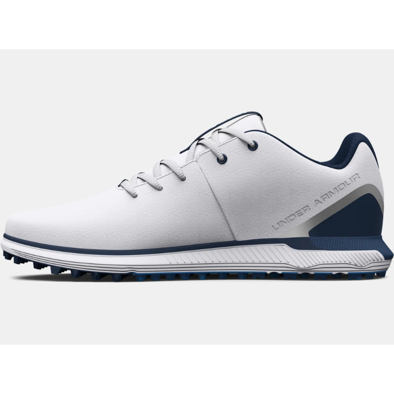 Under Armour Men's UA HOVR Fade 2 SL Spikeless Golf Shoes - White/Academy 4 Under Armour Men's UA HOVR Fade 2 SL Spikeless Golf Shoes - White/Academy - Image 2