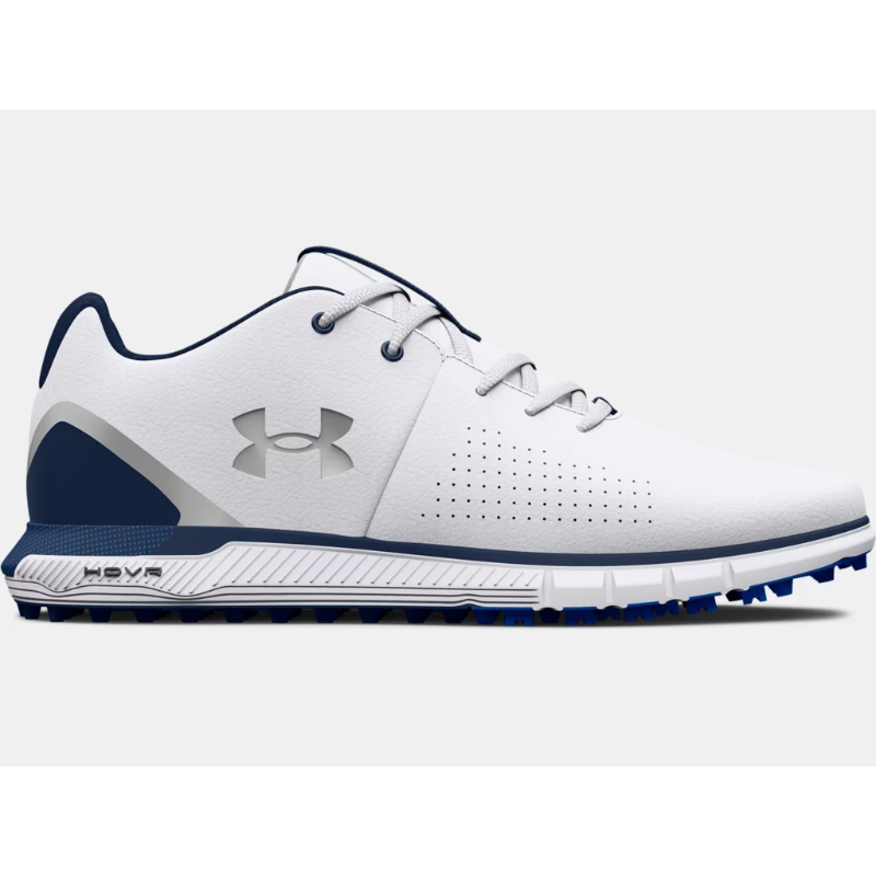 Under Armour Men's UA HOVR Fade 2 SL Spikeless Golf Shoes - White/Academy 3 Under Armour Men's UA HOVR Fade 2 SL Spikeless Golf Shoes - White/Academy