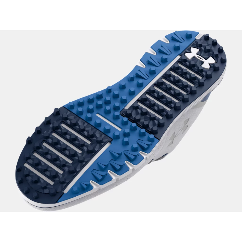 Under Armour Men's UA HOVR Fade 2 SL Spikeless Golf Shoes - White/Academy 6 Under Armour Men's UA HOVR Fade 2 SL Spikeless Golf Shoes - White/Academy - Image 4