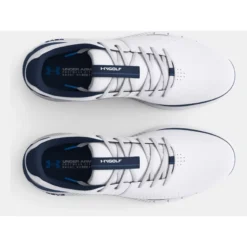 Under Armour Men's UA HOVR Fade 2 SL Spikeless Golf Shoes - White/Academy 11 Under Armour Men's UA HOVR Fade 2 SL Spikeless Golf Shoes - White/Academy -Every Golf Day Store 3026970 101 TOE