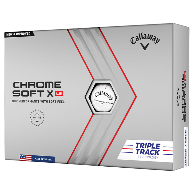Callaway Chrome Soft X LS Triple Track Golf Balls 2022 - White (12 Balls) 3 Callaway Chrome Soft X LS Triple Track Golf Balls 2022 - White (12 Balls)