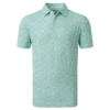 FootJoy Confetti Print Pique Golf Polo Shirt - Aqua Surf -Every Golf Day Store FJ 80090 01