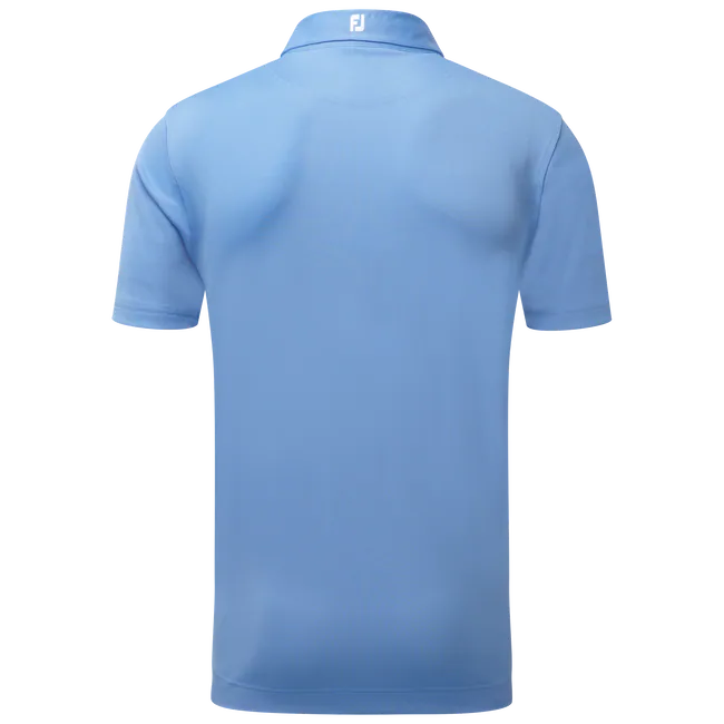 FootJoy Stretch Pique Solid Colour Athletic Fit Golf Shirt - Ocean 4 FootJoy Stretch Pique Solid Colour Athletic Fit Golf Shirt - Ocean - Image 2