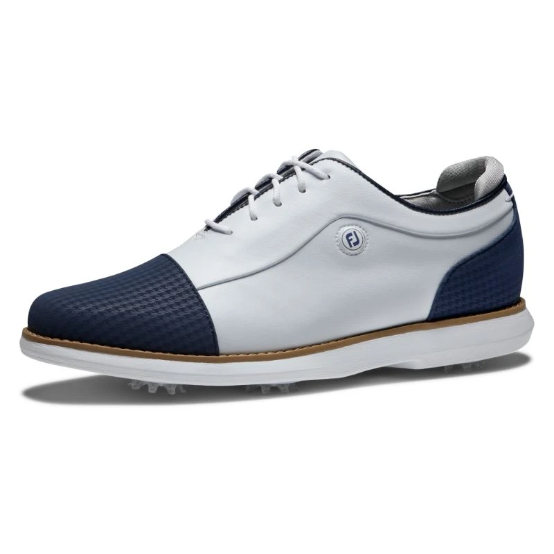 FootJoy Ladies FJ Traditions Golf Shoes - White/Navy 4 FootJoy Ladies FJ Traditions Golf Shoes - White/Navy - Image 2