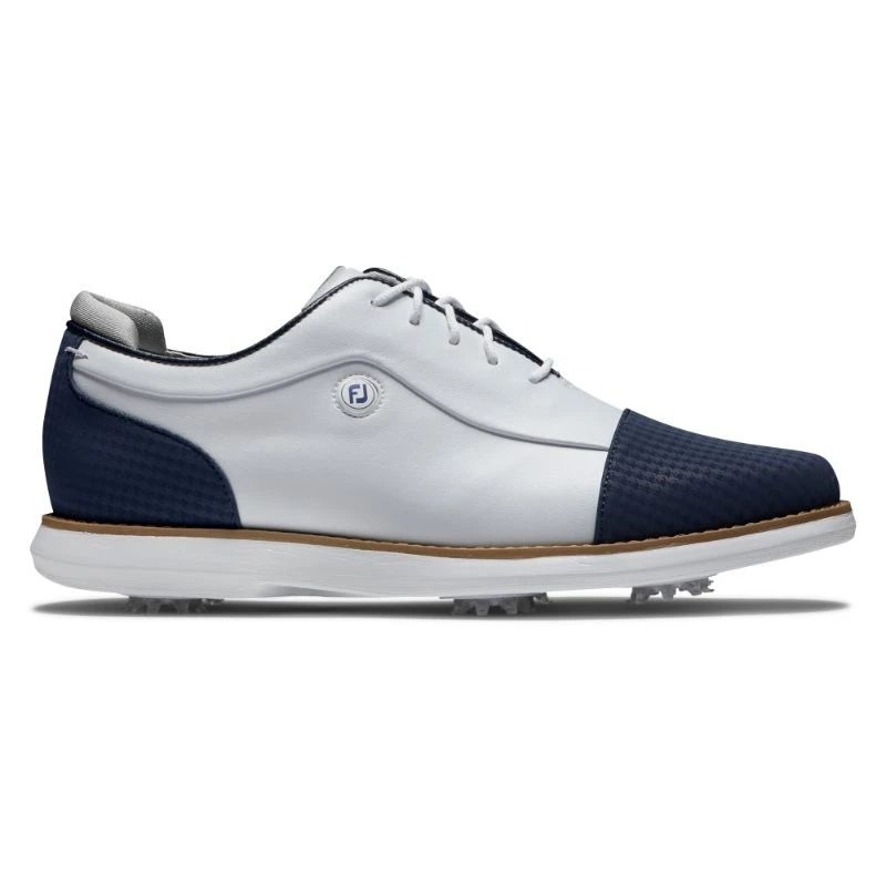 FootJoy Ladies FJ Traditions Golf Shoes - White/Navy 3 FootJoy Ladies FJ Traditions Golf Shoes - White/Navy