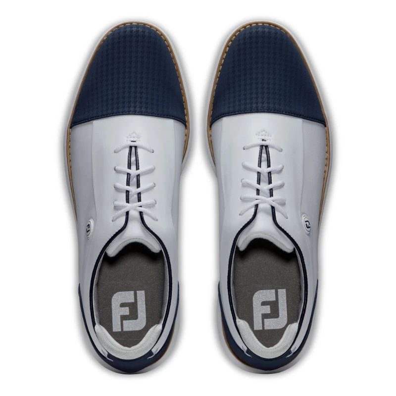 FootJoy Ladies FJ Traditions Golf Shoes - White/Navy 9 FootJoy Ladies FJ Traditions Golf Shoes - White/Navy - Image 7