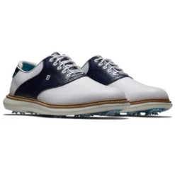 FootJoy FJ Traditions Golf Shoes - White/Navy -Every Golf Day Store FootJoy FJ Traditions Shoes White Navy 3
