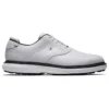 Footjoy Mens Traditions Spikeless Golf Shoes - White/Navy