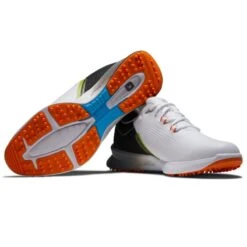 FootJoy Fuel Golf Shoes - White/Black/Orange -Every Golf Day Store FootJoy Fuel Golf Shoes White Black Orange 6