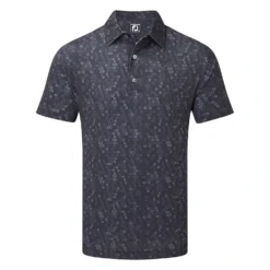 FootJoy Digital Camo FJ Print Lisle Golf Polo Shirt - Navy
