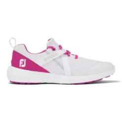 FootJoy Ladies Flex Golf Shoes - White/Fuchsia