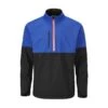 Ping SensorDry Pro Half-Zip Mens Jacket - Black/North Sea -Every Golf Day Store P03540 SENSORDRY PRO JACKET HALF ZIP BLACK NORTH SEA FRONT