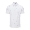 Ping Two Tone Golf Polo Shirt - White/Cool Lilac