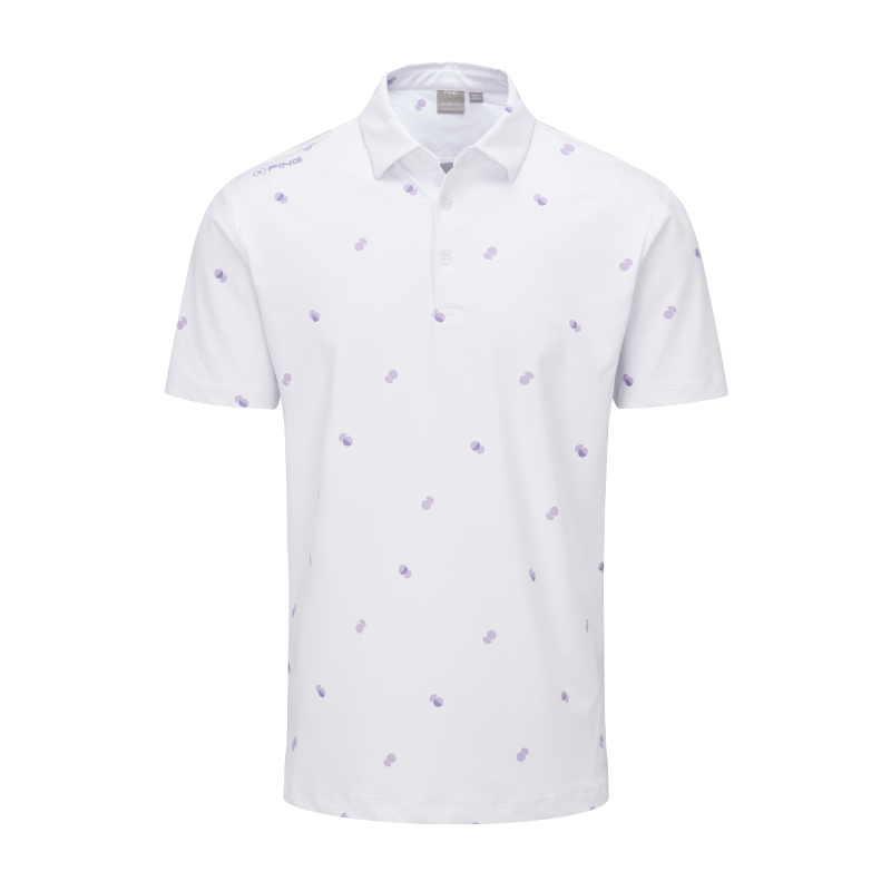 Ping Two Tone Golf Polo Shirt - White/Cool Lilac 3 Ping Two Tone Golf Polo Shirt - White/Cool Lilac