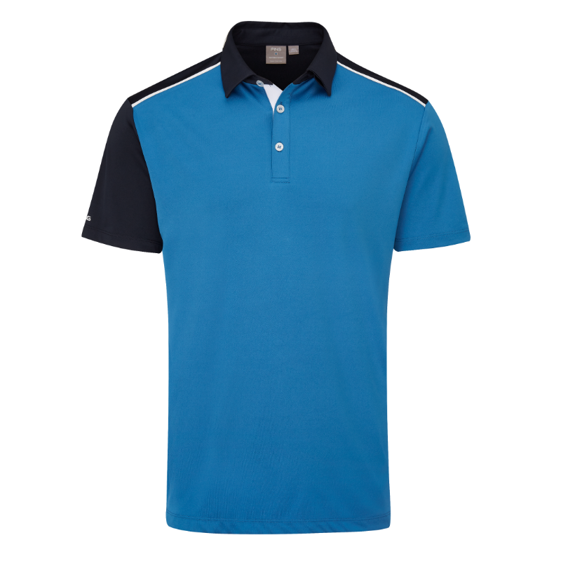 Ping Mack Golf Polo Shirt - Danube/Navy Multi 3 Ping Mack Golf Polo Shirt - Danube/Navy Multi