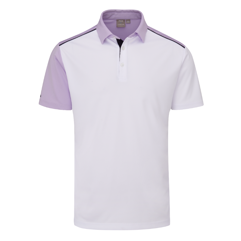 Ping Mack Golf Polo Shirt - White/Cool Lilac Multi 3 Ping Mack Golf Polo Shirt - White/Cool Lilac Multi