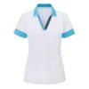 Ping Ladies Sadie Polo Shirt -White/Laguna -Every Golf Day Store P93609 SADIE WHITE LAGUNA 01