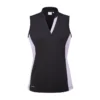 Ping Ladies Bardot Sleeveless Polo Shirt - Black/Cool Lilac -Every Golf Day Store P93610 BARDOT BLACK COOL LILAC 01