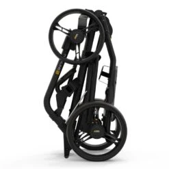 PowaKaddy Twinline 5 Golf Push Trolley - Black -Every Golf Day Store Powakaddy TL5 Black Folded Side Max Quality