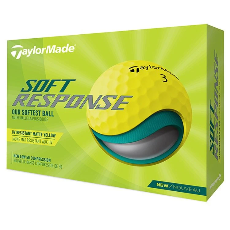 TaylorMade Soft Response Golf Balls 2022 - Yellow (12 Balls) 3 TaylorMade Soft Response Golf Balls 2022 - Yellow (12 Balls)