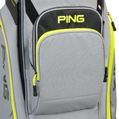 PING Traverse Golf Cart Bag - Black/Iron/Neon Yellow -Every Golf Day Store Traverse Black Iron Neon Yellow Top Pocket