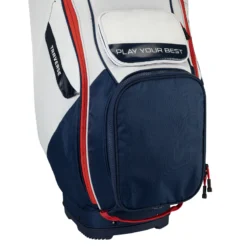 PING Traverse Golf Cart Bag - Platinum/Navy/Red 8 PING Traverse Golf Cart Bag - Platinum/Navy/Red -Every Golf Day Store Traverse Platinum Navy Red Bottom Pocket
