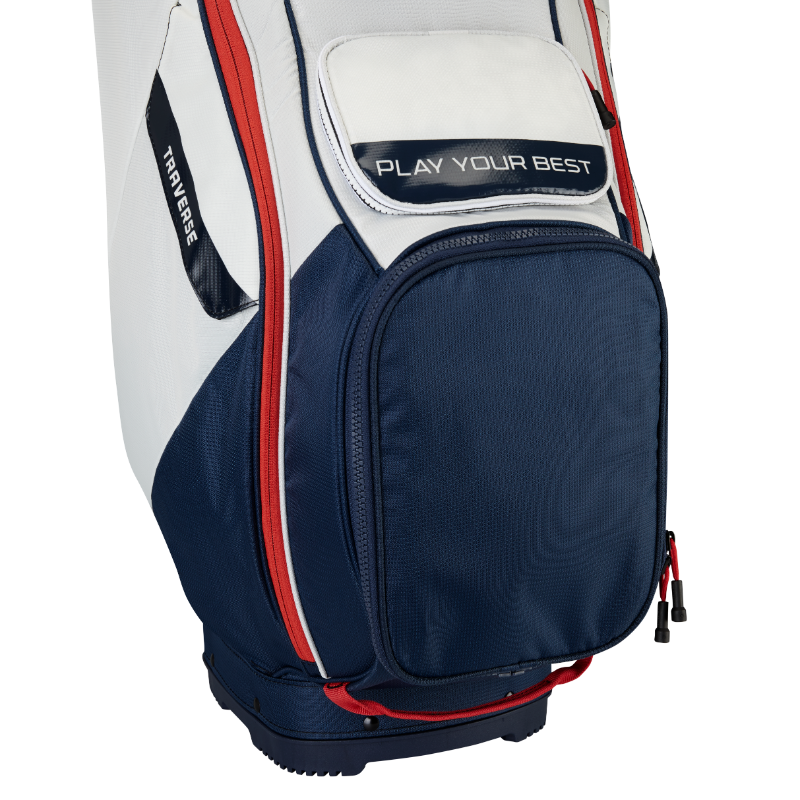 PING Traverse Golf Cart Bag - Platinum/Navy/Red 5 PING Traverse Golf Cart Bag - Platinum/Navy/Red - Image 4