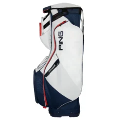 PING Traverse Golf Cart Bag - Platinum/Navy/Red 7 PING Traverse Golf Cart Bag - Platinum/Navy/Red -Every Golf Day Store Traverse Platinum Navy Red Side