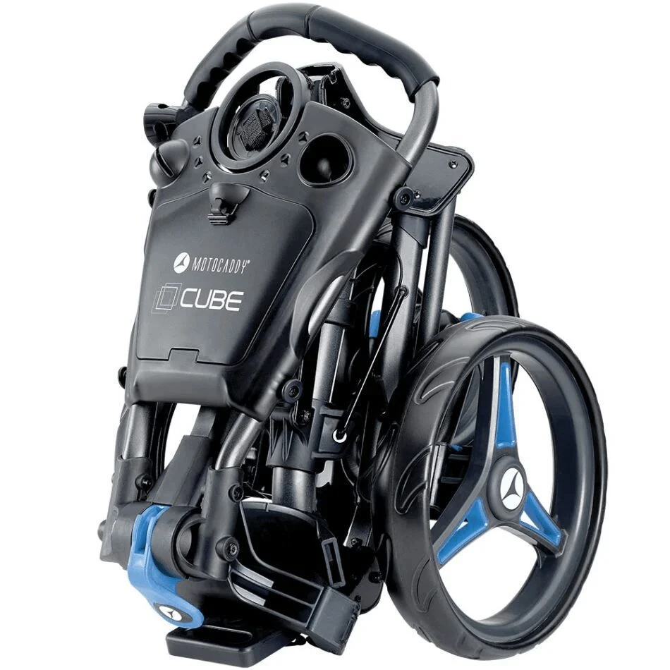 Motocaddy CUBE Push Trolley - Graphite/Blue 3 Motocaddy CUBE Push Trolley - Graphite/Blue