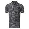 FootJoy Cloud Camo Lisle Golf Shirt - Black