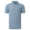 FootJoy Confetti Print Pique Golf Polo Shirt - Blue -Every Golf Day Store footjoy confetti print pique golf polo shirt 80088 1