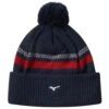 Mizuno Breath Thermo Knit Pom Pom Hat - Navy -Every Golf Day Store mizuno breath thermo knit pompom navy