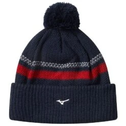 Mizuno Breath Thermo Knit Pom Pom Hat - Navy
