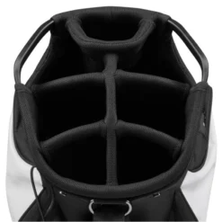 Mizuno Light Weight 7-Way Cart Bag - White/Black -Every Golf Day Store mizuno light weight cart bag 7 way black white 5