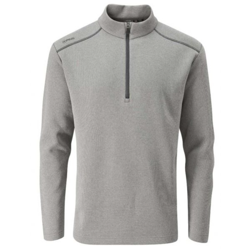 Ping Ramsey Half Zip Mens Fleece Golf Top - Asphalt Marl 3 Ping Ramsey Half Zip Mens Fleece Golf Top - Asphalt Marl