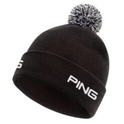 Ping Cresting Knit Beanie Hat - Black