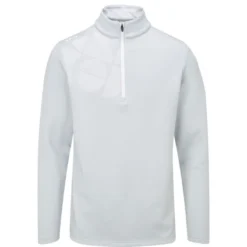 Ping Elevation 1/2 Zip Mens Fleece Golf Top - Pearl Grey