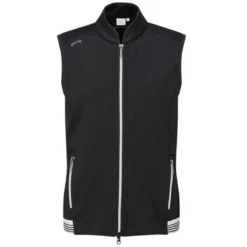 Ping Ladies SensorWarm Dot Sleeveless Fleece Vest - Black/White