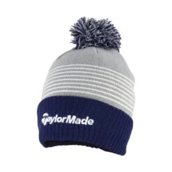 TaylorMade Bobble Beanie - Grey/Navy/White